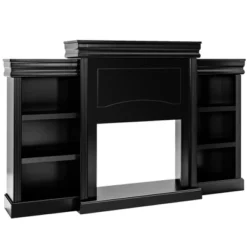 Costway 70'' Fireplace TV Stand Modern Media Entertainment Center Bookcase WhiteBlack -Costway GUEST f9a8f098 37bf 4115 82f4 a2682b04371c