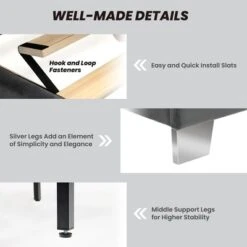 Costway Upholstered Bed Mattress Foundation With Button Tufted Velvet Headboard -Costway GUEST f9beda5d 09ef 41d4 a87d 4c249752ea0b