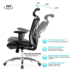 High Back Mesh Office Chair Adjustable Lumbar Support&Headrest Home Study Black -Costway GUEST fa1da165 fc14 4ed8 b014 74f310686b09