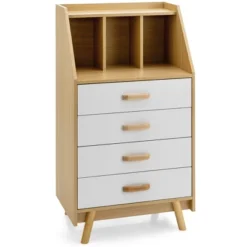 Costway 3-Cube Chest Of Drawers Storage Organizer 4-Drawer Dresser With Countertop -Costway GUEST fad77985 c62b 4ba9 bc16 76ea1af78310