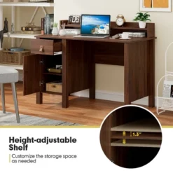 Costway Computer Desk Home Office Writing Workstation W/ Drawer & Hutch -Costway GUEST fb4a5e21 7865 4eba b1b4 cf1513df00c3