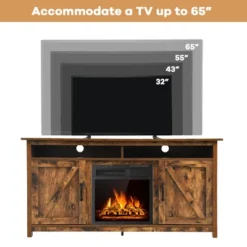 Costway 60'' Industrial Fireplace TV Stand W/18'' 750W/1500W Electric Fireplace -Costway GUEST fb5d44fb b6cb 4c6e 8d36 c94793065843
