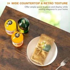 Costway Kitchen Cart Serving Trolley On Wheels W/ Wine Rack Glass Holder -Costway GUEST fb9a93a1 68d9 4860 b0a5 2defbad1bcbe