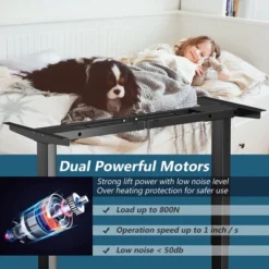 Costway Electric Adjustable Standing Up Desk Frame Dual Motor W/Controller WhiteBlackGrey 20 Costway Electric Adjustable Standing Up Desk Frame Dual Motor W/Controller WhiteBlackGrey -Costway GUEST fbb53329 128f 4638 94ab 46def6d4717f