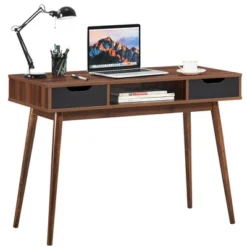 Costway Computer Desk Writing Table W/ Drawers Laptop PC Workstation Home OakWalnut 22 Costway Computer Desk Writing Table W/ Drawers Laptop PC Workstation Home OakWalnut -Costway GUEST fc098566 f1d3 45ab 80a9 655e61516f08