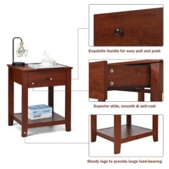 Costway Night Stand End Side Table Bedside Accent Table With Drawer And Storage Shelf 15 Costway Night Stand End Side Table Bedside Accent Table With Drawer And Storage Shelf -Costway GUEST fc0dccf4 fc6d 4308 a834 5015a9a5bccb