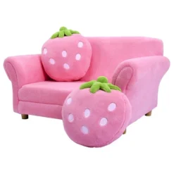 Costway Kids Sofa Strawberry Armrest Chair Lounge Couch W/2 Pillow Children Toddler Pink 19 Costway Kids Sofa Strawberry Armrest Chair Lounge Couch W/2 Pillow Children Toddler Pink -Costway GUEST fc58db8a 1417 4fa3 8390 9cad0c1733fc