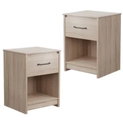 Costway 2PCS Nightstand With Drawer Storage Shelf Wooden End Side Table Bedroom Brown / Black / Natiral 25 Costway 2PCS Nightstand With Drawer Storage Shelf Wooden End Side Table Bedroom Brown / Black / Natiral -Costway GUEST fc952f92 daaa 4cc5 b23c 2c6736580f99