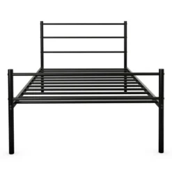 Costway Twin Size Metal Bed Frame Platform Mattress Foundation W/ Headboard Black -Costway GUEST fcf063ca e54d 4bcc abe0 102865affc3b