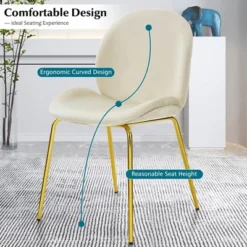 Costway Set Of 2 Velvet Accent Chairs Dining Side Chairs W/Gold Metal Legs Pink/Beige/Green/Grey 20 Costway Set Of 2 Velvet Accent Chairs Dining Side Chairs W/Gold Metal Legs Pink/Beige/Green/Grey -Costway GUEST fcfd9063 6d60 4e94 be54 bec63351ea4a