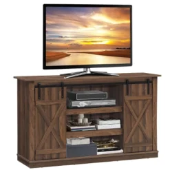 Costway Sliding Barn TV Stand Console Table For TV's Up To 60'' Entertainment Center -Costway GUEST fd5982ae b38b 42d6 868e d0b7b12e5600