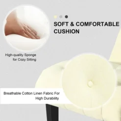 Costway Set Of 2 Armless Accent Chair Upholstered Tufted Lounge Chair -Costway GUEST fd8837be b511 474e 9003 046fa72d7fdd