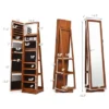 Costway 360degree Rotatable Jewelry Cabinet 2-in-1 Lockable Mirrored Organizer -Costway GUEST fd982274 c00f 44ac 9008 51b2152b761b