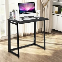 Costway Foldable Computer Desk Home Office Laptop Table Writing Desk Study Table Natural/White/Brown/Black -Costway GUEST fe51c20a 66d0 46f0 928b d1c475bc7117