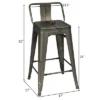 Costway Set Of 4 Low Back Metal Counter Stool 24'' Seat Height Industrial Bar Stools GunBlack 1 Costway Set Of 4 Low Back Metal Counter Stool 24'' Seat Height Industrial Bar Stools GunBlack -Costway GUEST feb3d7fa 3708 400e bed5 e38dac4261c3