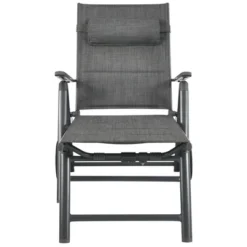 Costway Patio Reclining Chaise Lounge Padded Chair Aluminum Adjust Neck Pillow -Costway GUEST ff08ef3d c674 4af4 8da4 bd46edba422b