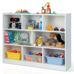 Costway 3-tier Open Bookcase 8-Cube Floor Standing Storage Shelves Display Cabinet White 19 Costway 3-tier Open Bookcase 8-Cube Floor Standing Storage Shelves Display Cabinet White -Costway GUEST ff18d1cd 52ce 4953 a4c2 47a90f496e8b