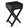 Costway Nightstand X-Shape Drawer Accent Side End Table Modern Home Furniture Black -Costway GUEST ff46a08d 0afc 4d08 96e0 fe3d6ca20930